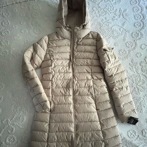 Ralph Lauren Tan Puffer Jacket with Modern Quilting